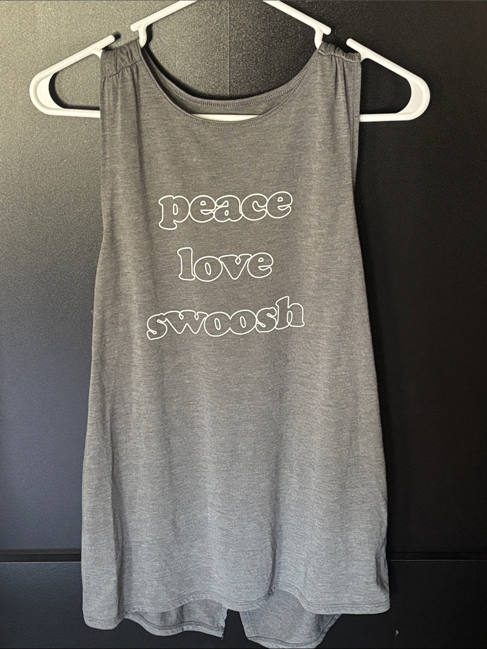Nike Gray Sleeveless Graphic Tank - Peace Love Swoosh